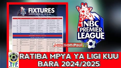 Tanzania Premier League 2024/2025 table, results and statistics.